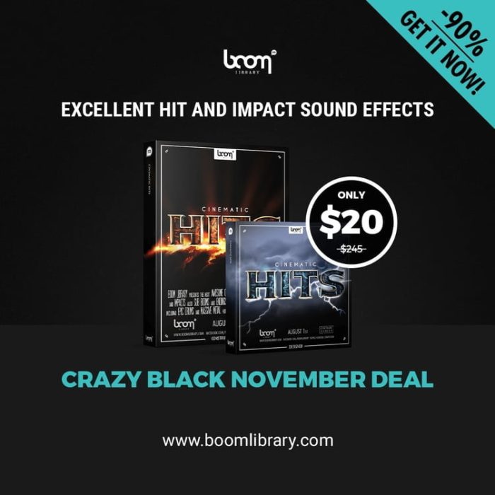 BOOM Library Cinematic Hits November Sale