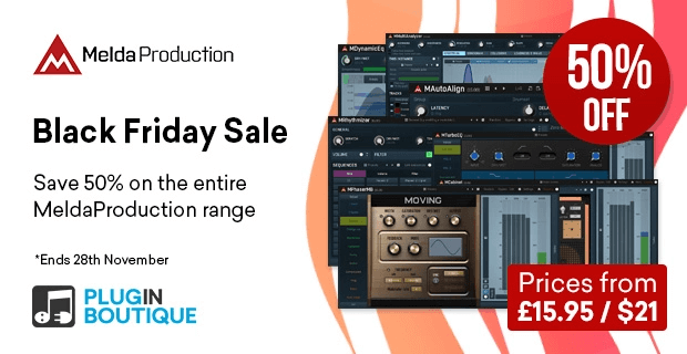 Meldaproduction Black Friday Sale: Get 50% off on plugins & bundles