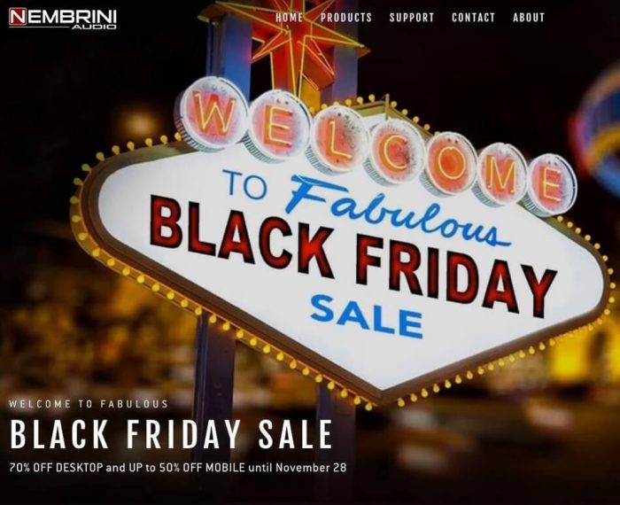 Nembrini Audio Black Friday Sale