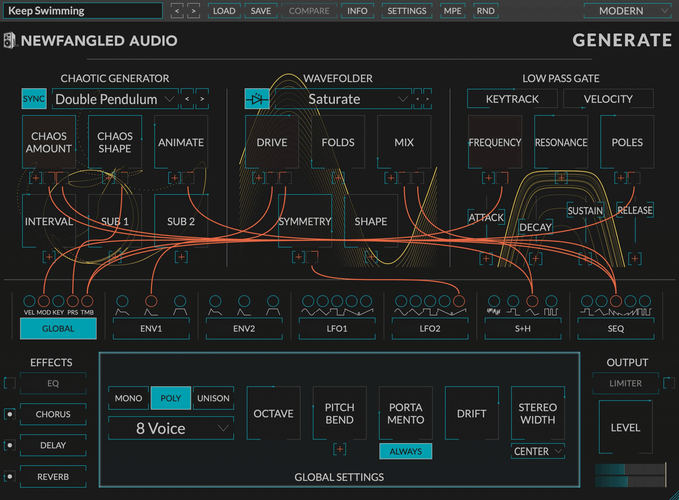 Generate chaotic software synthesizer by Newfangled Audio on sale for $49 USD