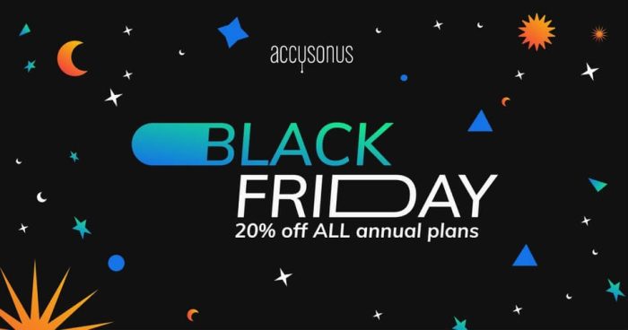 accusonus black friday 2021 annual plans