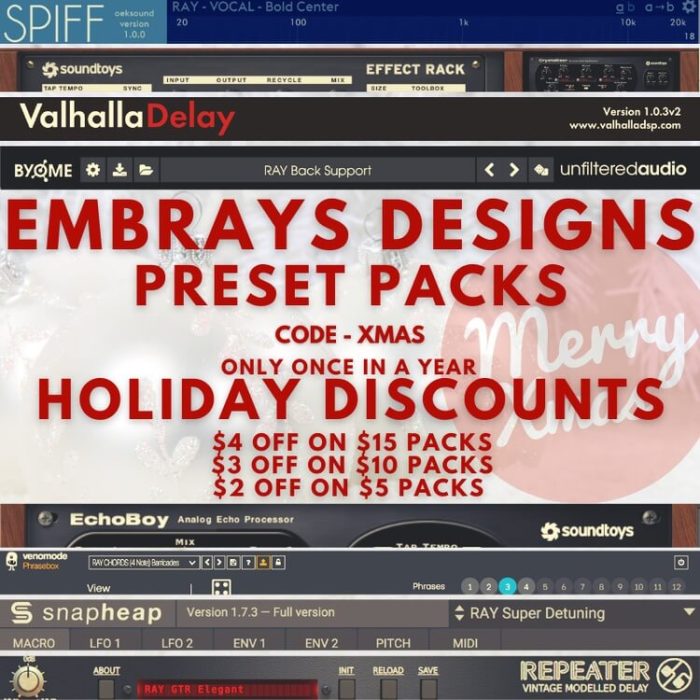 Embrays Designs Holiday Discounts