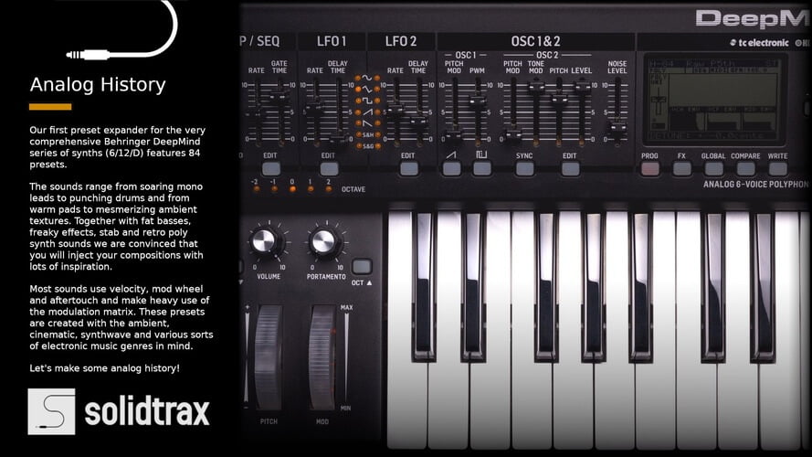 Solidtrax Analog History for DeepMind