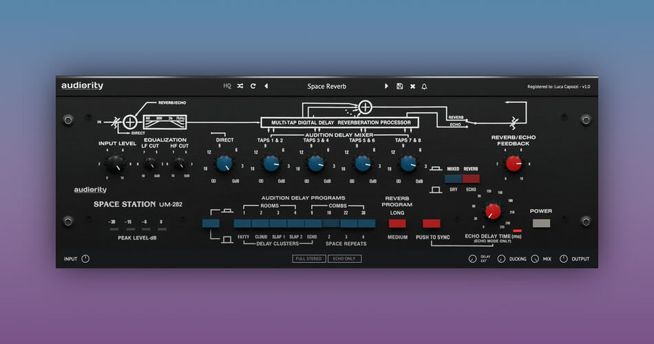 Audiority launches Space Station UM282 echo reverb effect plugin