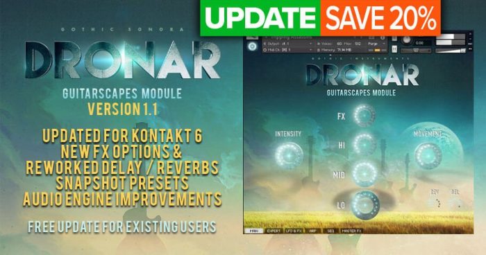 Gothic Instruments DRONAR Guitarscapes V1.1 update