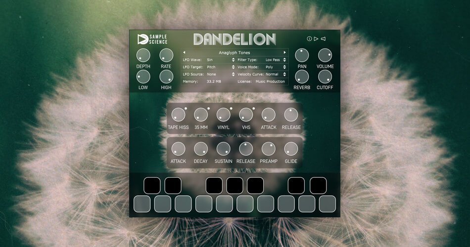 Dandelion lo-fi virtual instrument by SampleScience on sale at 50% OFF