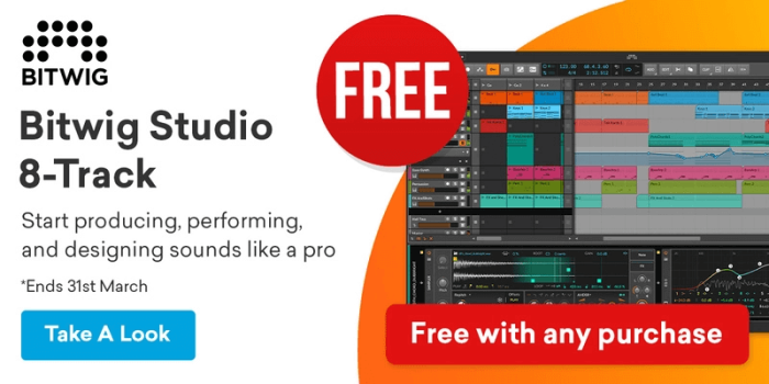 Bitwig Studio 8 Track free with purchase