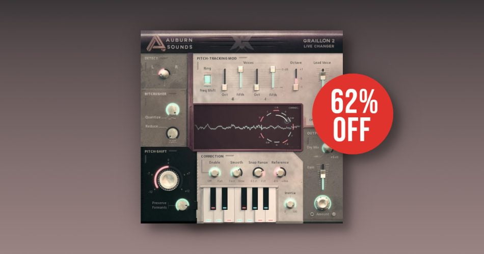 Graillon 2 pitch manipulation plugin by Auburn Sounds on sale at 62% OFF