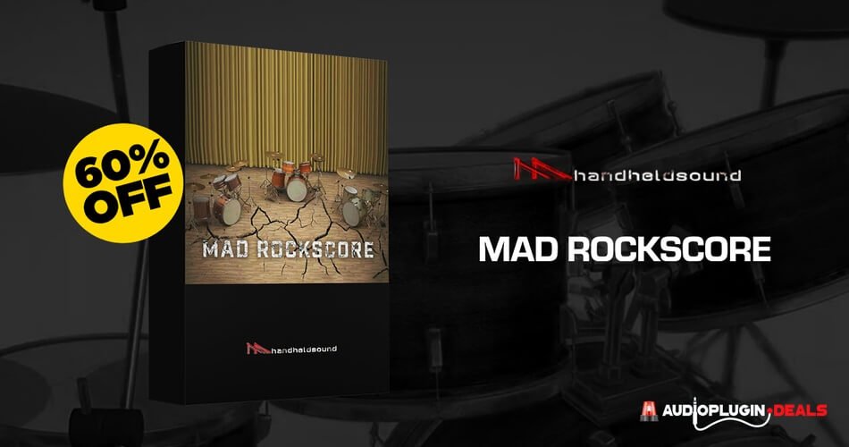 Save 60% on MAD – RocknFunk drum kit for Kontakt by HandheldSound
