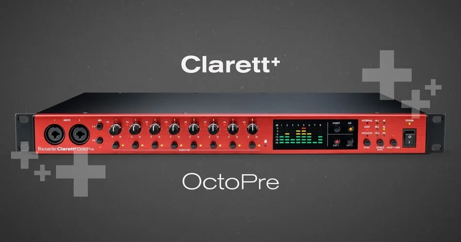 Focusrite announces Clarett+ OctoPre microphone preamp