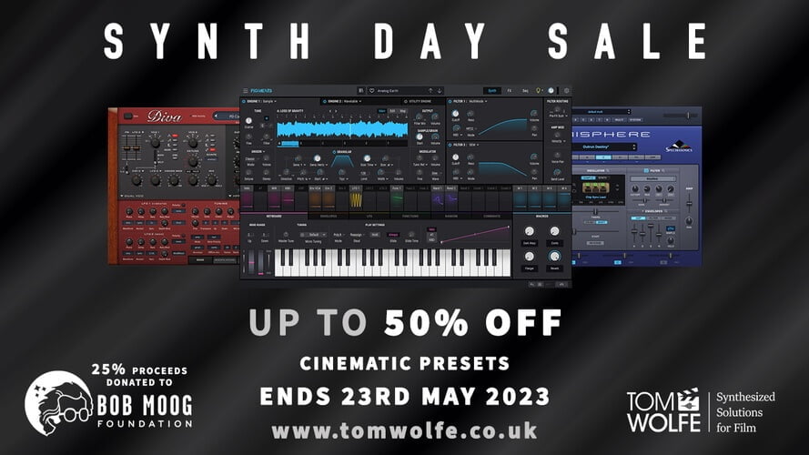 Tom Wolfe launches Synth Day Sale with up to 50% OFF