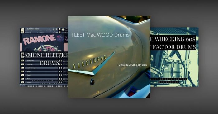 Vintage Drum Samples Fleet Mac Wood Drums