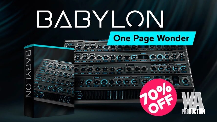 Babylon synthesizer plugin by W.A. Production on sale at 70% OFF