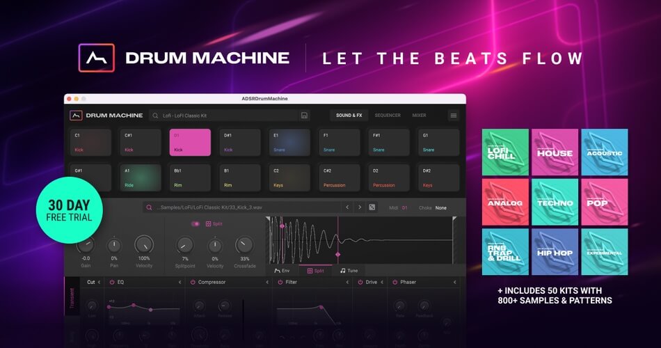 Last chance: Save $20 USD on ADSR Drum Machine, on sale for $49 USD