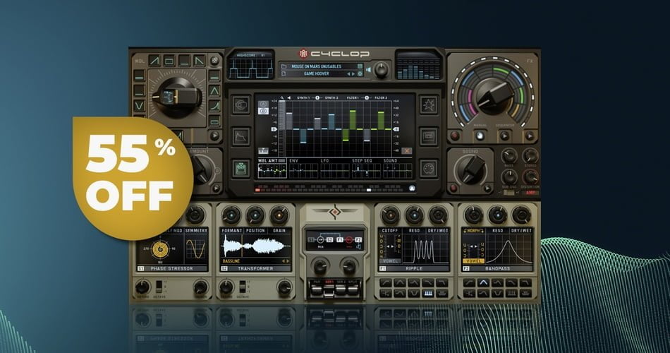 Cyclop bass synthesizer plugin by Sugar Bytes on sale at 54% OFF