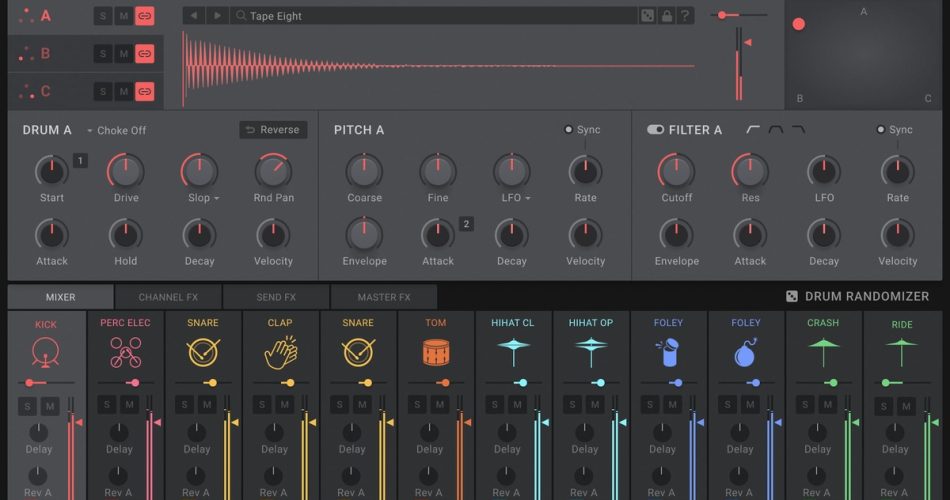 Wave Alchemy TRIAZ drum machine on sale for $99 USD