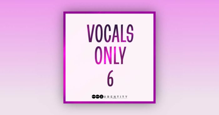 Audentity Records Vocals Only 6