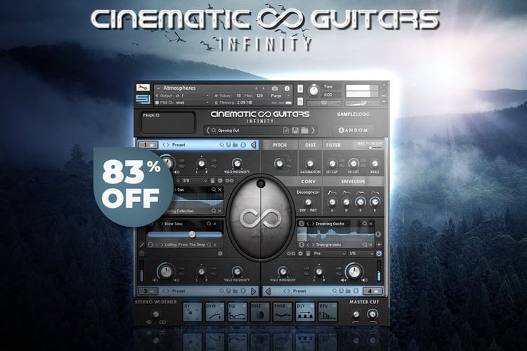 Save 83% on Cinematic Guitars Infinity for Kontakt by Sample Logic