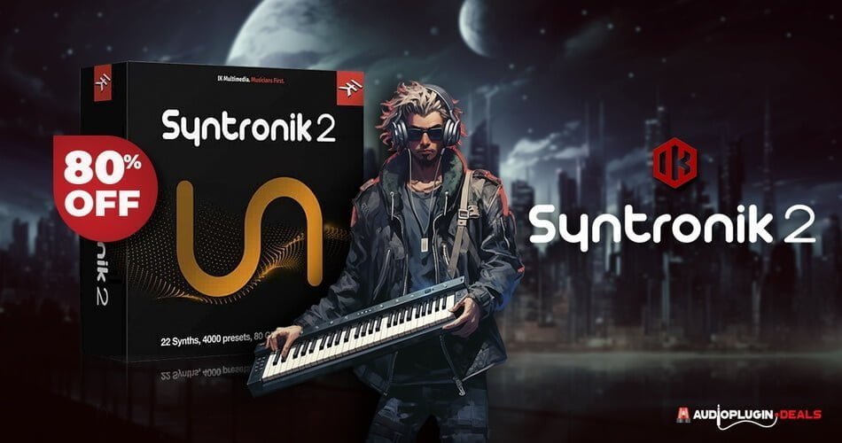 Syntronik 2 virtual synth collection by IK Multimedia on sale for $39.99 USD