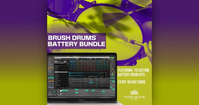 Yurt Rock Brush Drums Battery Bundle