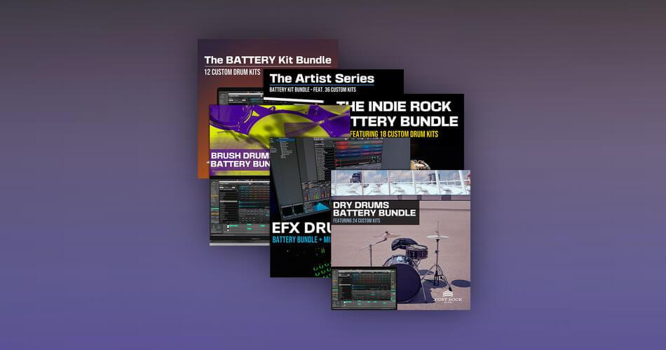 Yurt Rock Complete BATTERY Kit Bundle: 120 custom drum kits for $48 USD