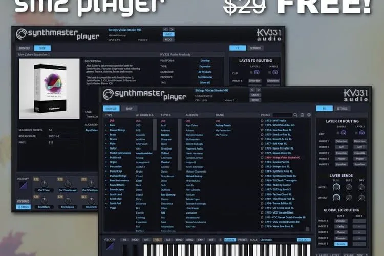 Grab KV331 Audio Synthmaster 2 Player synth plugin for FREE with