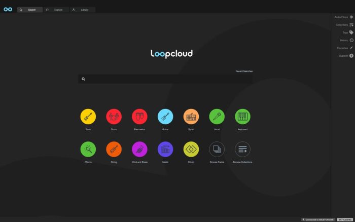 Loopcloud 7 搜索登陆页面