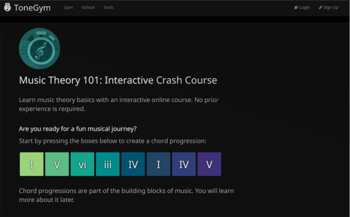 ToneGym Music Theory 101 Interactive Crash Course