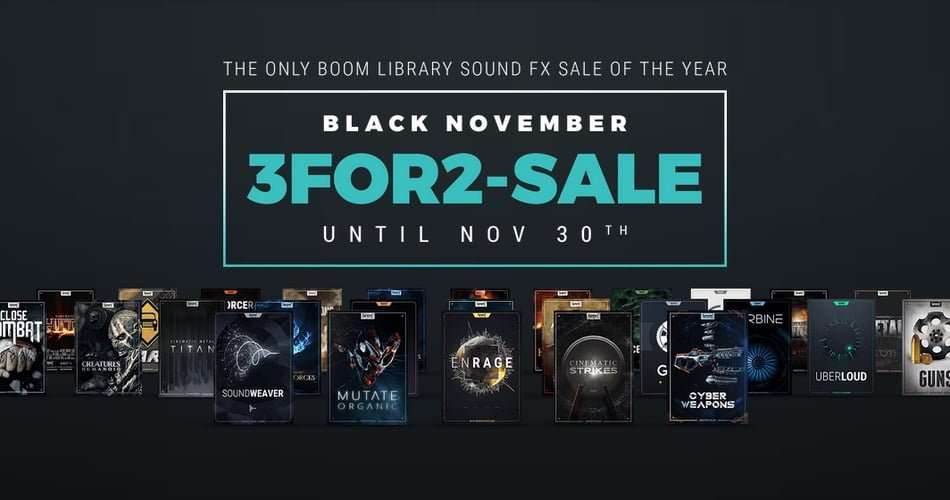 BOOM Library launches Black November 3FOR2 Sale + FREE Processed Impacts