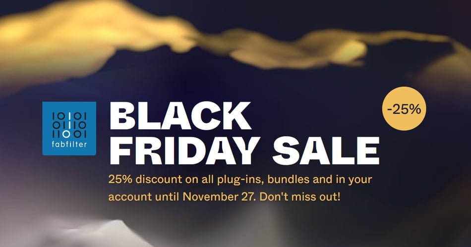 FabFilter Black Friday Sale: Save 25% on plugins & bundles