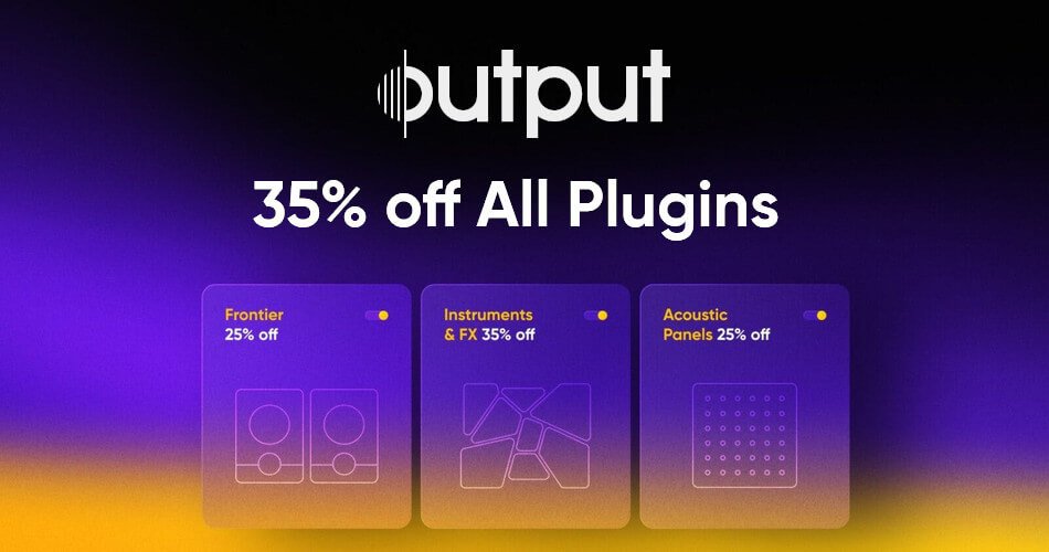 Output Fall Sale: Save up to 35% on plugins, acoustic panels & Frontier monitors