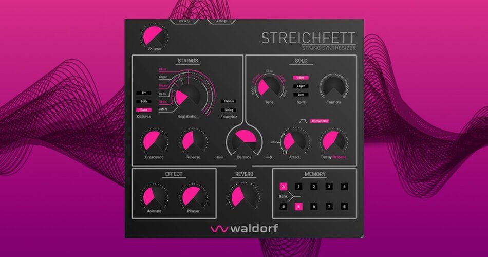 Streichfett string synthesizer by Waldorf on sale for $29.99 USD