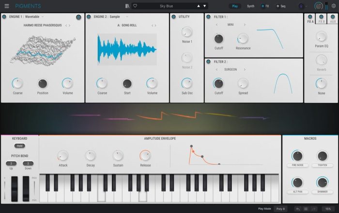 Arturia Pigments 4 light theme