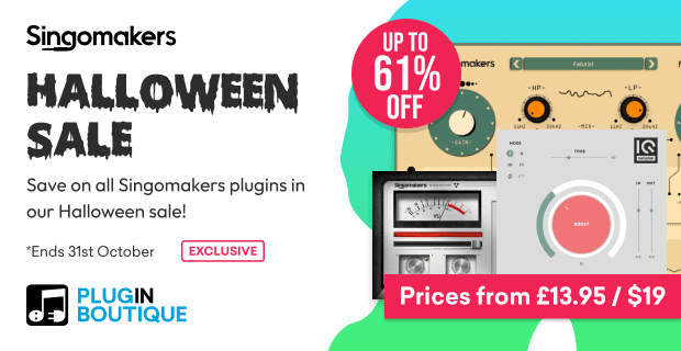 Singomakers Halloween Sale: Save up to 60% on audio effect plugins