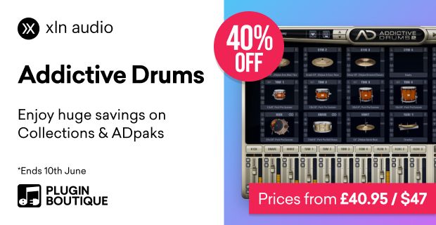 Save 40% on Addictive Drums 2 & ADpak Expansions by XLN Audio