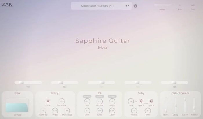 ZAK Sound Sapphire Guitar Max