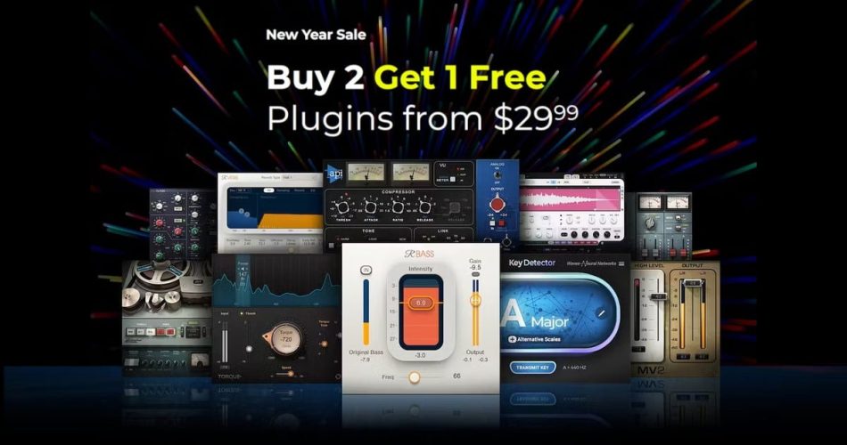 Waves Audio New Year Sale: Buy any 2 plugins to get 1 FREE