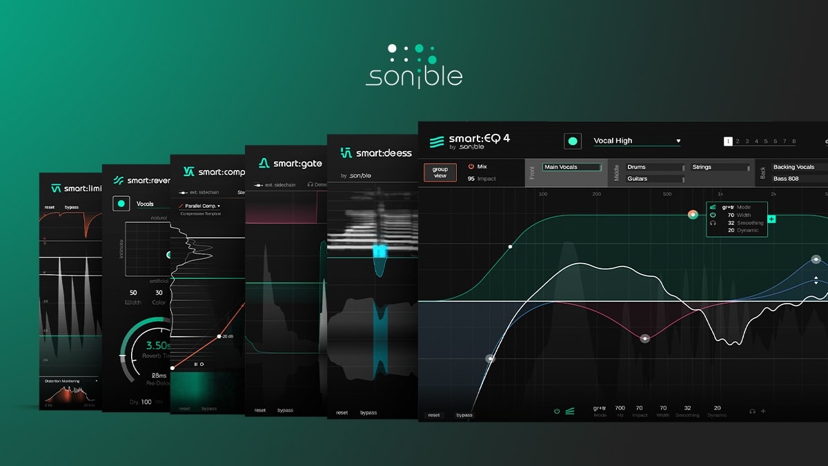 Save 37% on smart:bundle by sonible: EQ, reverb, gate, compressor & limiter