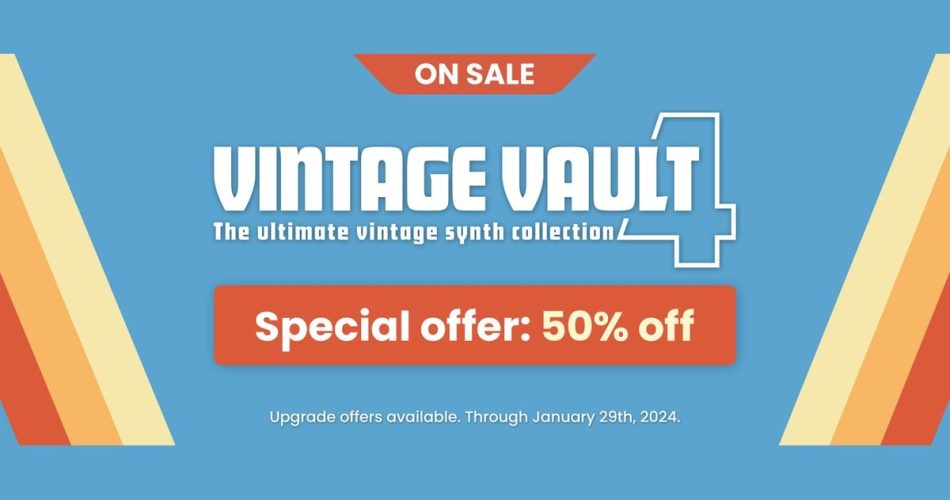 Save 50% on Vintage Vault 4 synthesizer collection by UVI
