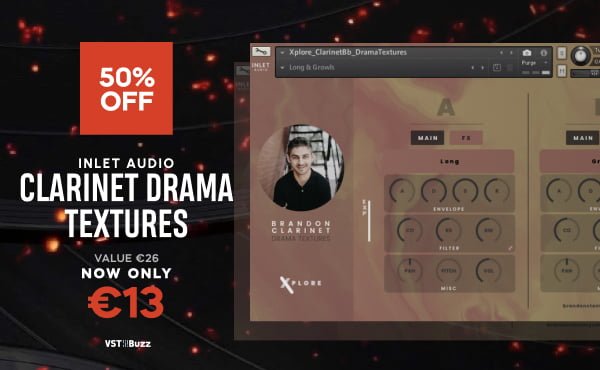 Clarinet Drama Textures by Inletaudio on sale at 50% OFF