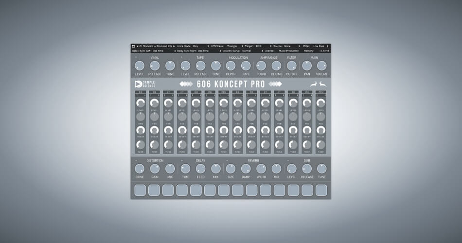 606 Koncept Pro virtual drum instrument by SampleScience on sale at 60% OFF
