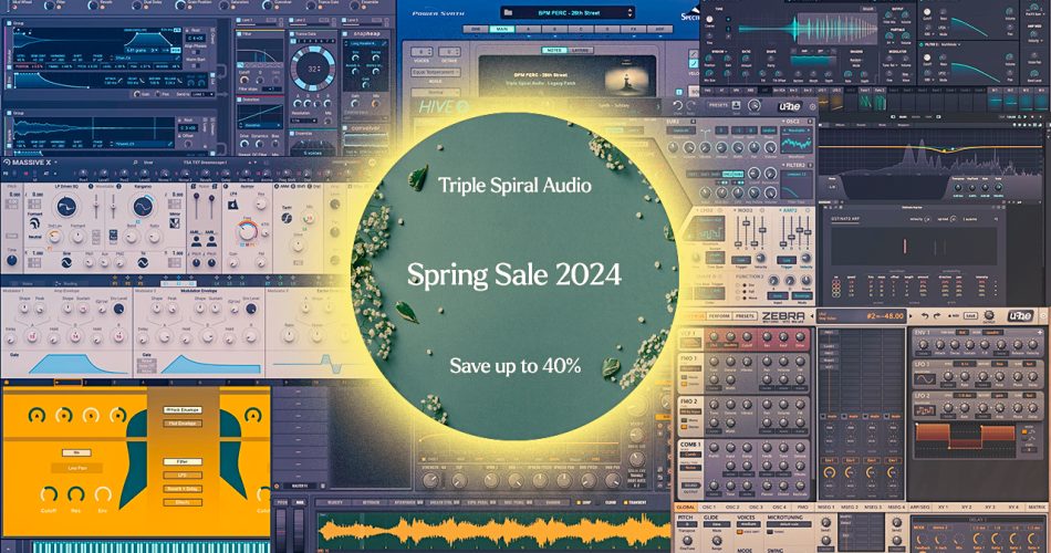 Triple Spiral Audio Spring Sale: Save 40% on sample libraries & soundsets