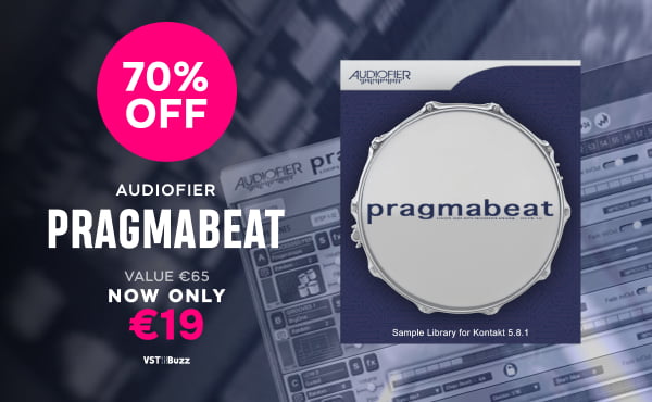 Save 70% on Pragmabeat drum library for Kontakt by Audiofier