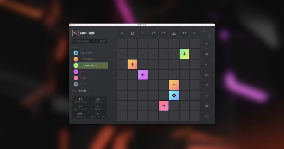 MIDIGRiD generative MIDI sequencer plugin by ADSR Sounds