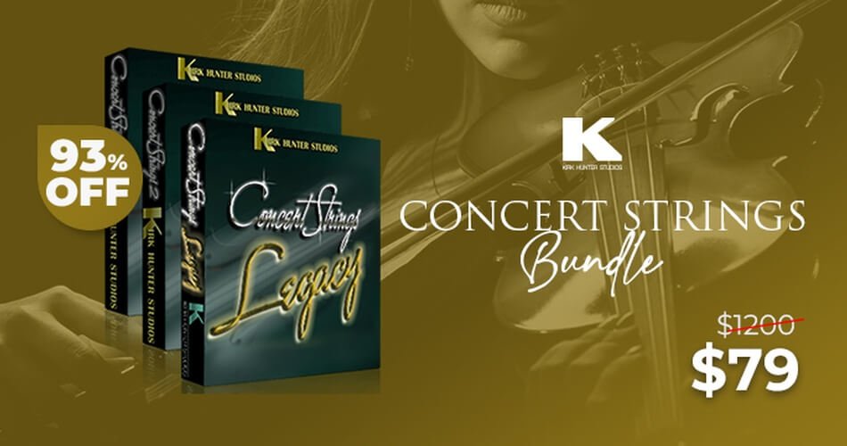 Save 93% on Concert Strings Bundle by Kirk Hunter Studios