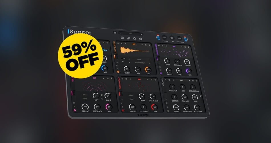 Spacer modular multi-effect by Spectral Plugins on sale for $49 USD