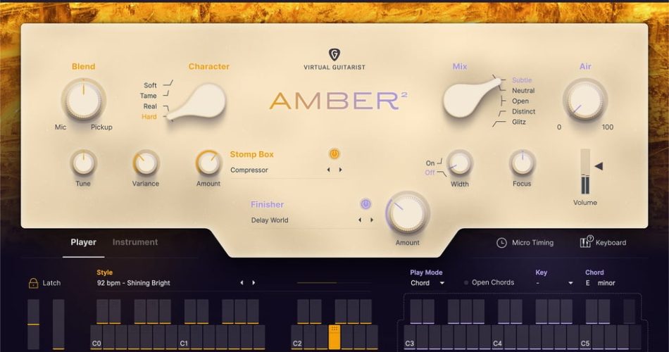 Virtual Guitarist AMBER 2 instrument by UJAM on sale for $19 USD