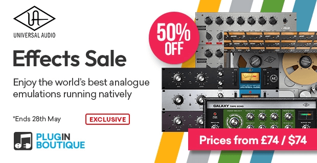 Save 50% on selected Universal Audio native effect plugins