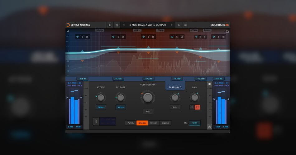 Save 25% on Multiband X6 compressor plugin by Devious Machines