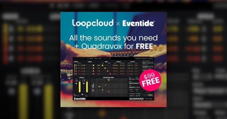 Loopcloud offers subscribers FREE Eventide Quadravox plugin